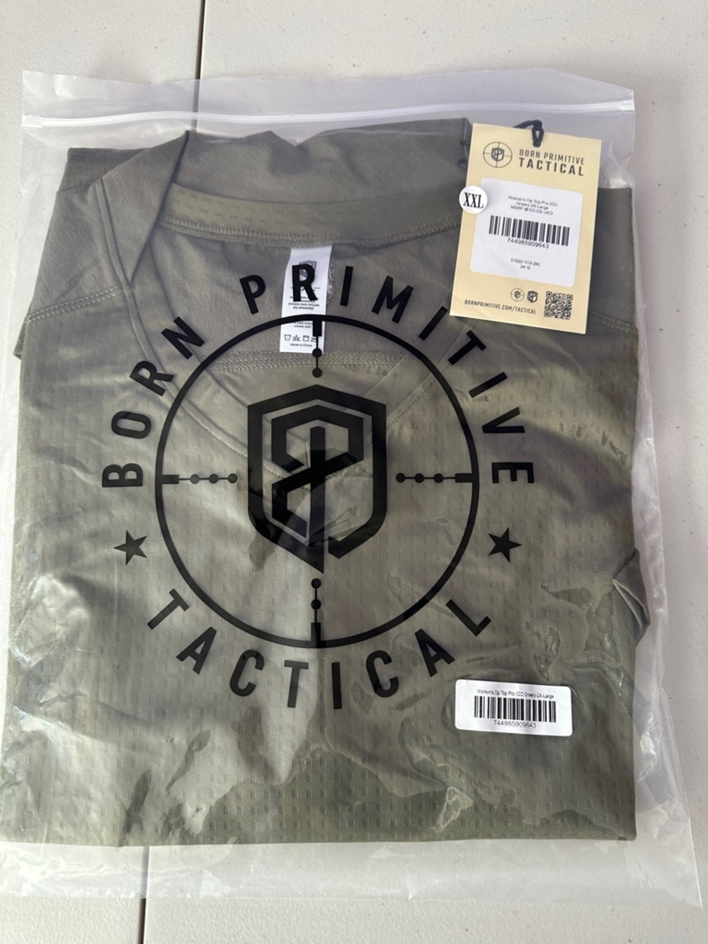 Born Primitive Tactical Olive Green Short Sleeve Performance Tee